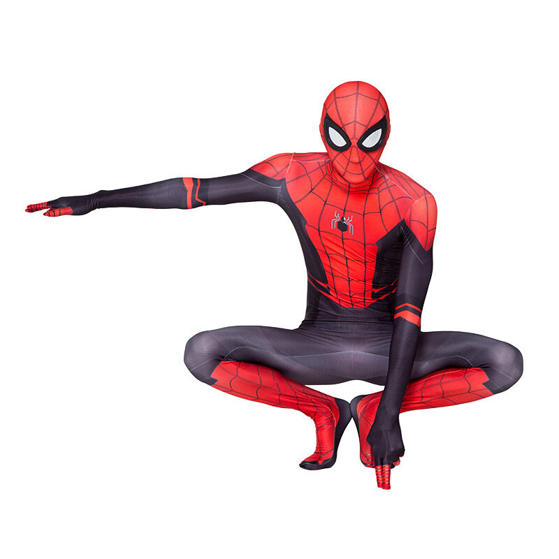 High Quality Superhero Spidermans Costume Bodysuit For Kids Adult Spandex Zentai Halloween Party Cosplay Jumpsuit 3D Style