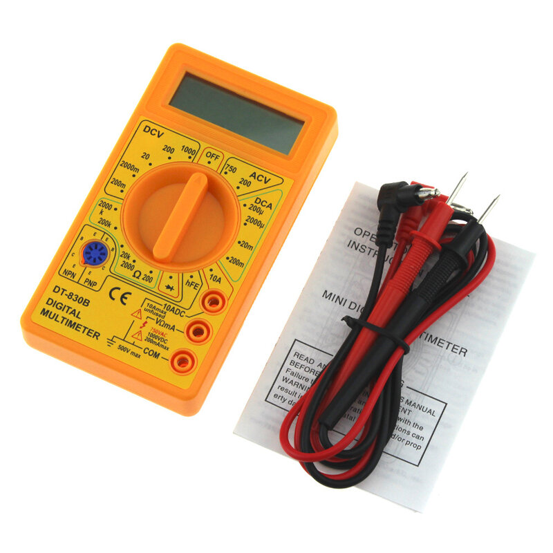 Multimètre numérique LCD DT-830B voltmètre électrique ampèremètre testeur Ohm AC/DC 750/1000V Amp Volt Mini déterminer mètre