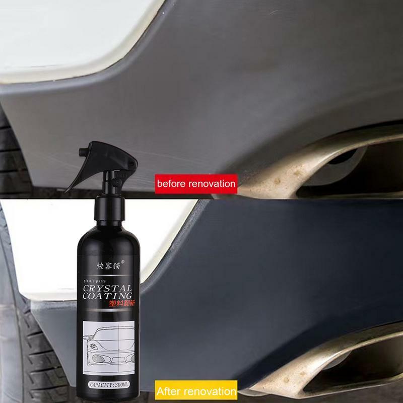 Spray de revestimiento de cristal para coche, agente de pulido de larga duración, restaurador de embellecedor portátil, 300ml
