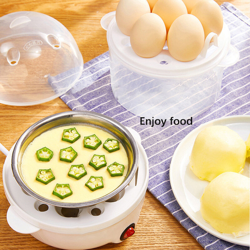 Cuiseur à œufs électrique multifonction Double couche, cuiseur à vapeur pour le lait de maïs et le petit déjeuner, appareils de cuisine