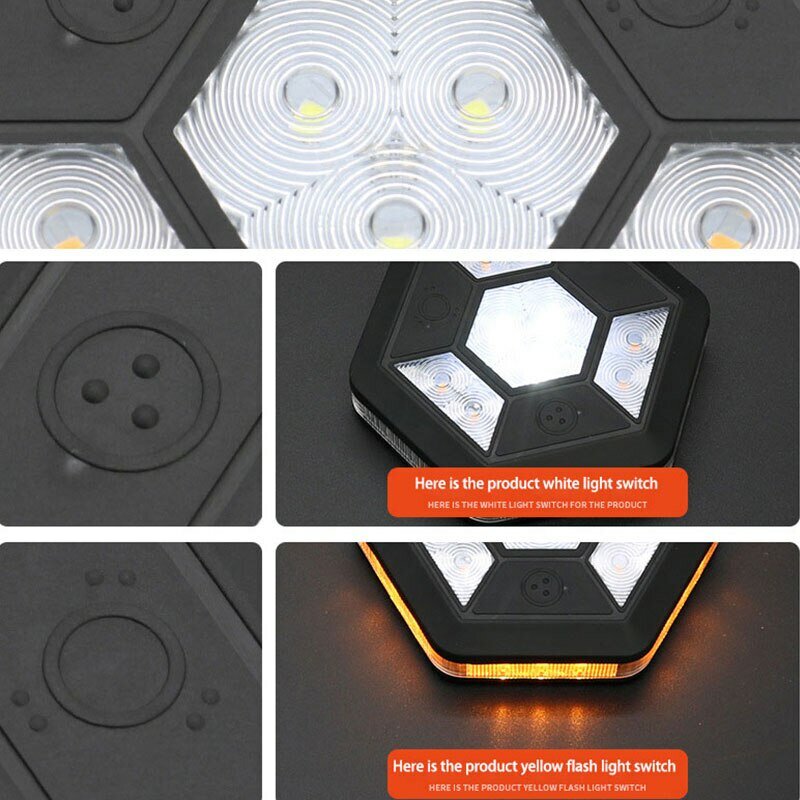 360 ° rotante COB spia di avvertimento auto emergenza USB magnete di ricarica adsorbimento notte giallo bianco lampeggiante lampada luci del bagagliaio del tetto