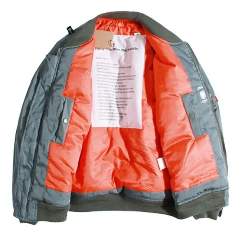 Толстая зимняя куртка-бомбер для мужчин Ma1, мужское Стеганое пальто, Мужская теплая ветровка 2024, парка, одежда, стеганая