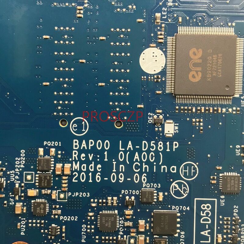 Placa base CN-02R5MC 02R5MC 2R5MC para ordenador portátil, placa base para DELL 13 R3 LA-D581P, con SR32S I5-7300HQ CPU, 100% probado, OK