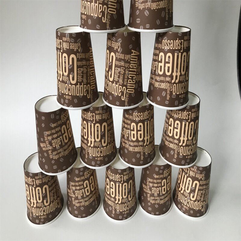 Kunden spezifisches Produkt Lebensmittel qualität 8oz pe beschichtete Pappbecher verschiedene Größe heiße Kakao tassen Kaffee Einweg-Einwand becher