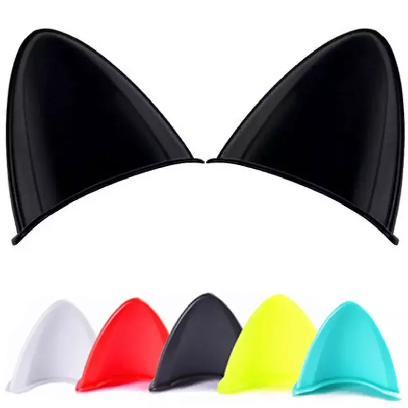 Cute 3D Cat Ears Helmet Decoration Universal Motorcycle Electric Car Helmet Styling Stickers Cycling Helmet Decor Accessories