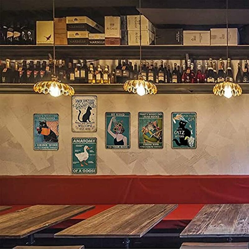 Dekorasi Tanda Timah Vintage Logam, Yoga Jamur, Plakat Poster untuk Dekorasi Dinding Bar Kafe Dapur Ruang Keluarga Tanda 8X12 Inci