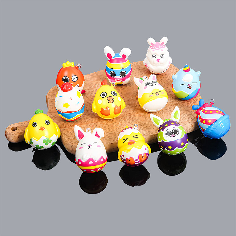 Пасхальные яйца кролика, 6 шт., Мультяшные игрушки для снятия стресса, Детские Пасхальные подарки, искусственное пенообразующее яйцо, медленно восстанавливающая форму игрушка