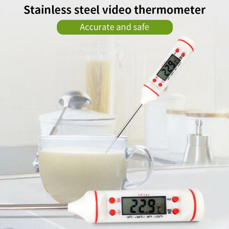 Temperatura senso lcd displayr óleo termômetro sensível preciso de aço inoxidável sonda carne medidor de temperatura para casa