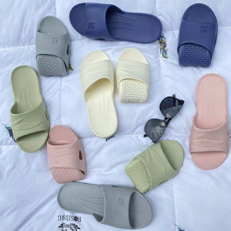 Sandal lipat portabel pria wanita, Kasut datar perjalanan Hotel rumah mandi tamu dapat digunakan di musim panas