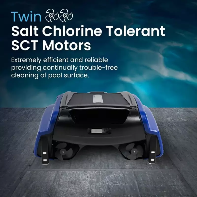 Detergente per Skimmer per piscina robotizzato automatico ad energia solare con maggiore durata e nuovo Design Twin Salt closhing Motors