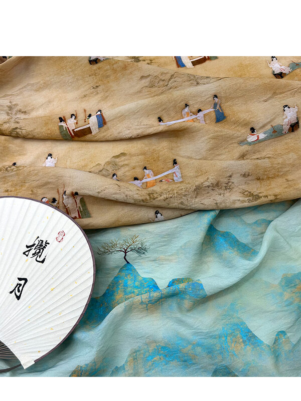 Camicia Cheongsam nazionale in tessuto stile cinese nuovo in lino sottile estivo