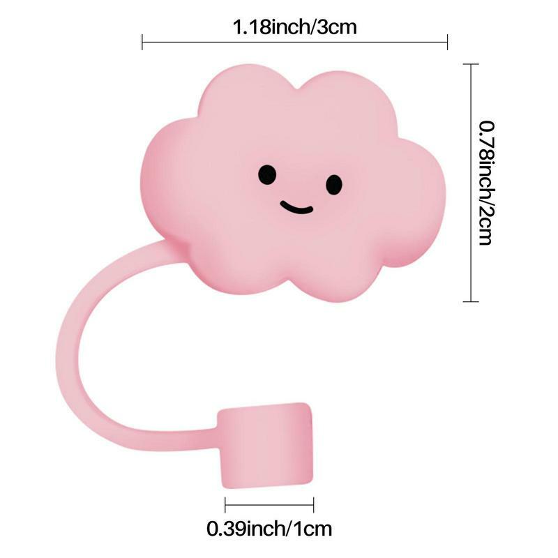 1pcs Cartoon Silicone Straw Tips Drinking Dust Caps Splash Proof Plugs Cover Creative Cup Accessories Straw Sealing Tools