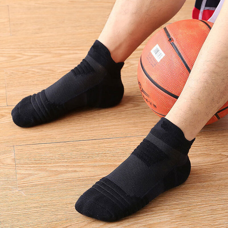 Calcetines de fútbol antideslizantes para hombre y mujer, calcetín de algodón de tubo corto para fútbol, baloncesto, deporte, ciclismo, correr, 39-45, 6 pares