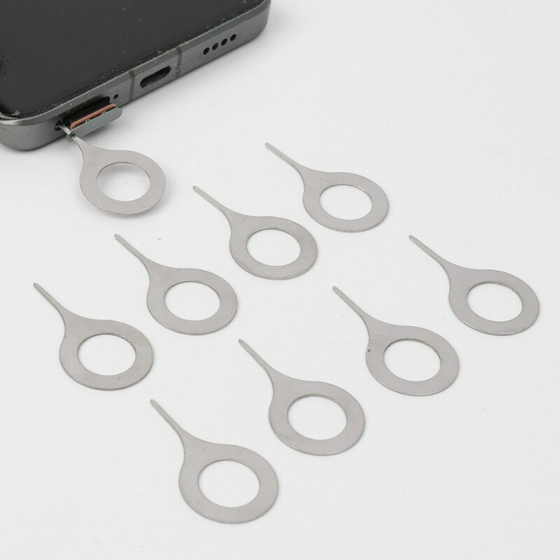 Universal Silver Anti-Lost SIM Card Tray Ejetar Pin Remoção Ferramentas, Abridor de agulhas, Ejetores de agulhas, Acessórios do telefone celular