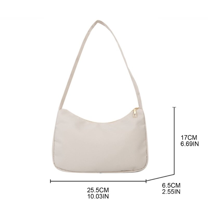 Shoulder Bags for Women Nylon Underarm Bag Retro Party Wedding Tote Handbag