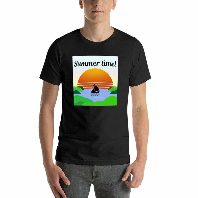 Camiseta clásica Retro de verano para hombre, ropa de anime de pesos pesados, grandes y altos