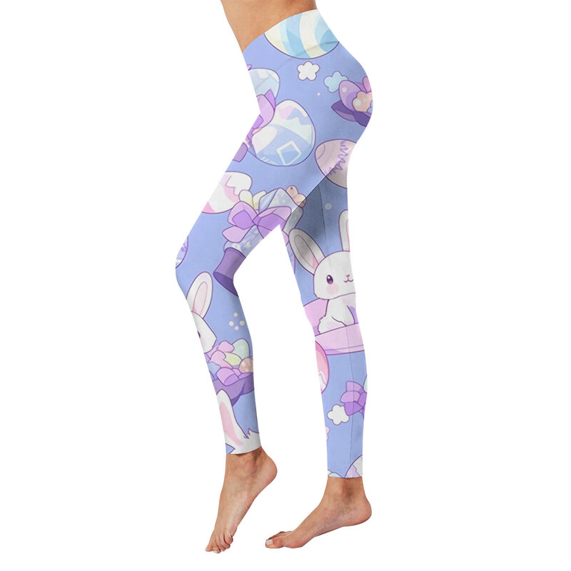 2024 Women's Casual Stretchable Easter Printed Tight Hip Lifting Fitness Yoga Leggings (2) Maternity Tops