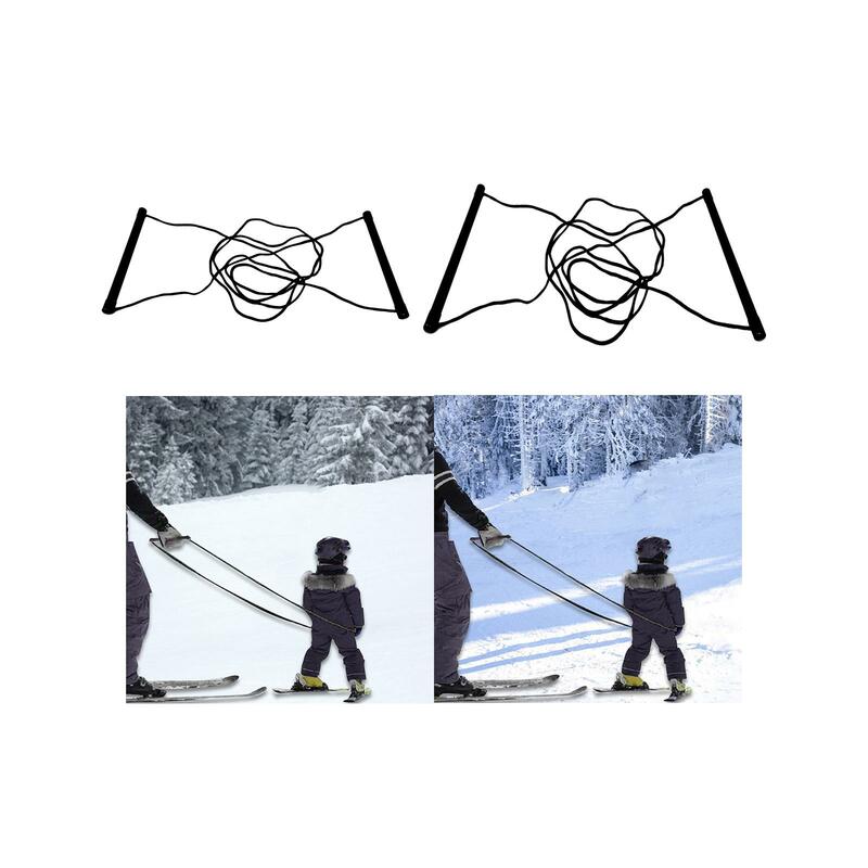 Tali pelatih Ski, tahan lama tali kontrol kecepatan tali bantuan belok seimbang Harness Ski untuk latihan anak laki-laki perempuan pemula Skating