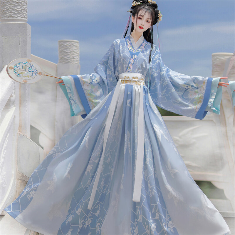Gaun kuno wanita gaun putri Oriental pakaian dansa Dinasti Tang elegan Cosplay karnaval Dinasti Hanfu Han Tradisional