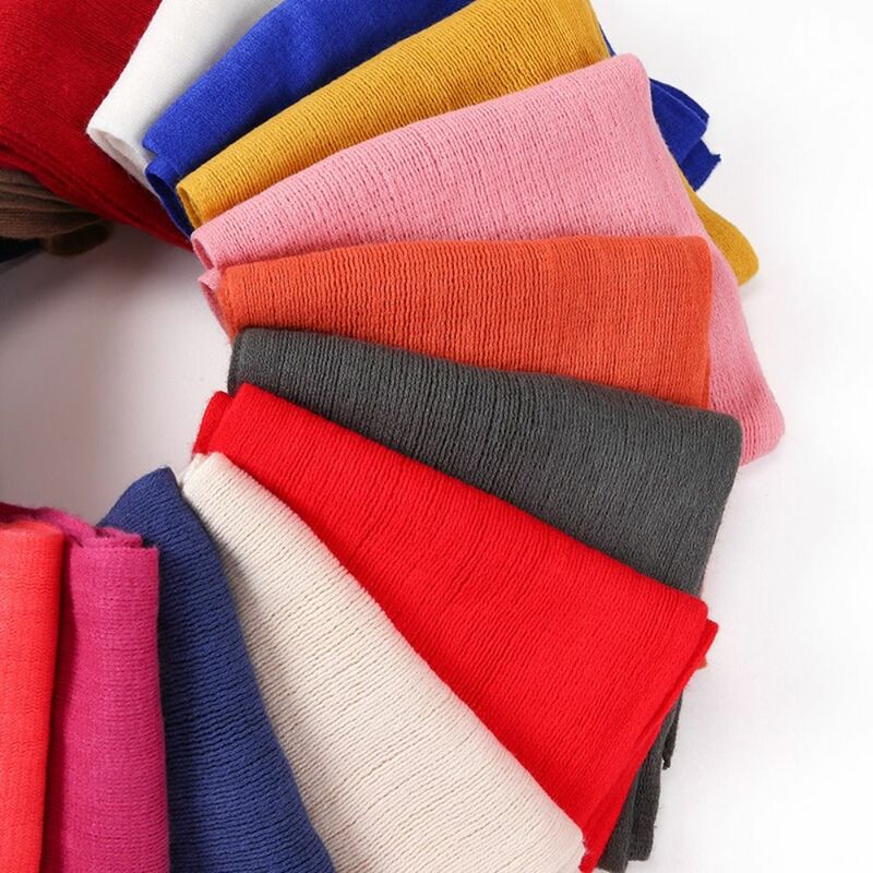 Sciarpa da donna lavorata a maglia moda imitazione Cashmere addensare sciarpe calde scialle invernale antivento tinta unita