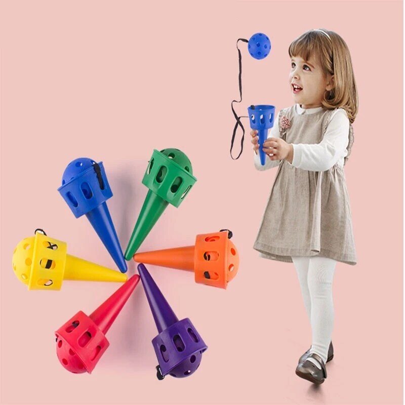 Kindergarten sensorische Trainings geräte Hand fangen Ball Werfer Kinder im Freien interaktive Spielzeug Baby Indoor Fitness geräte
