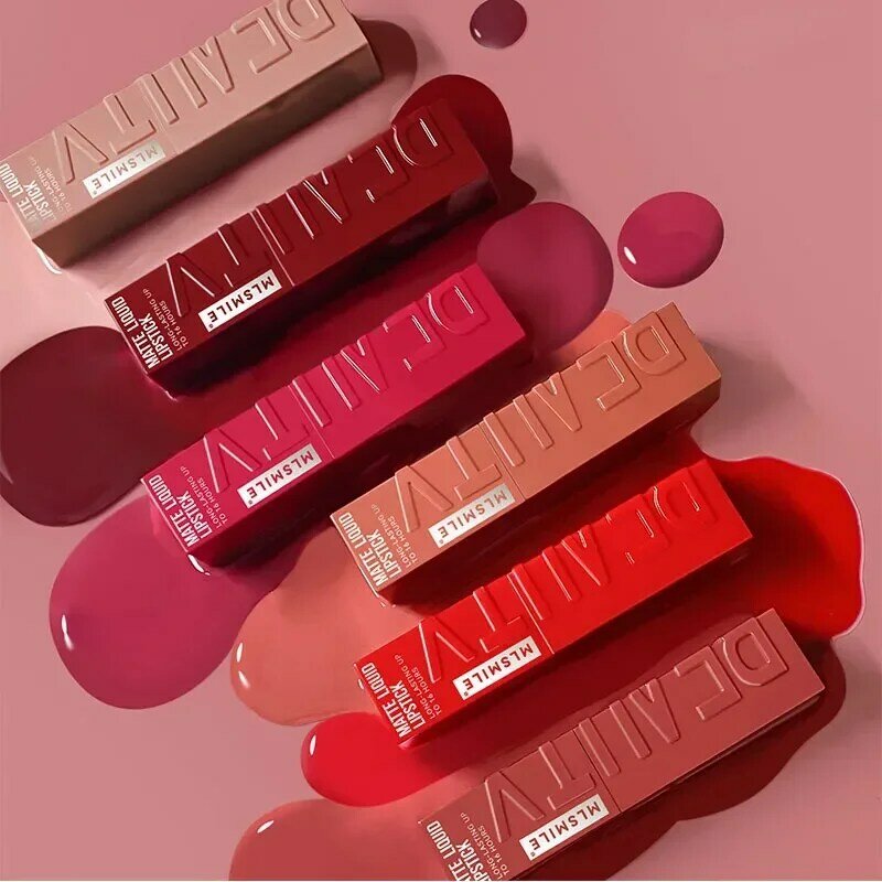 6 colori economici rossetto liquido opaco velluto a lunga durata lucidalabbra nudo impermeabile antiaderente tazza labbra tinta cosmetici trucco