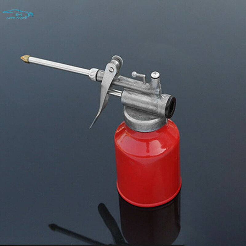 250ml Oil Can Die Cast Body With Rigid Spout Thumb Pump Workshop Oiler With Sealing Gasket Aluminum Cover Plastic Cover