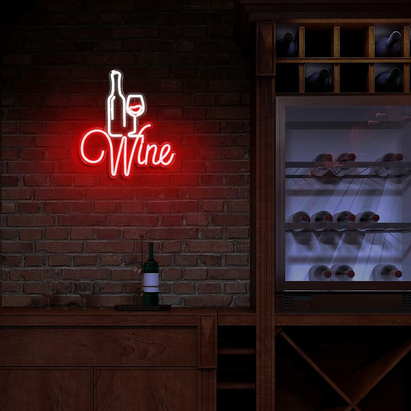 Bar Decor Neon Signs  Lights with USB Cable Wine Lovers Gifts Party Decoration Signs for Home Bar Living Room Bedroom Club