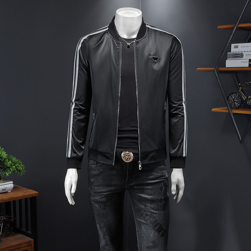 Новое поступление, Высококачественная Мужская эксклюзивная куртка-бомбер для бизнеса и отдыха, роскошная Высококачественная Мужская одежда