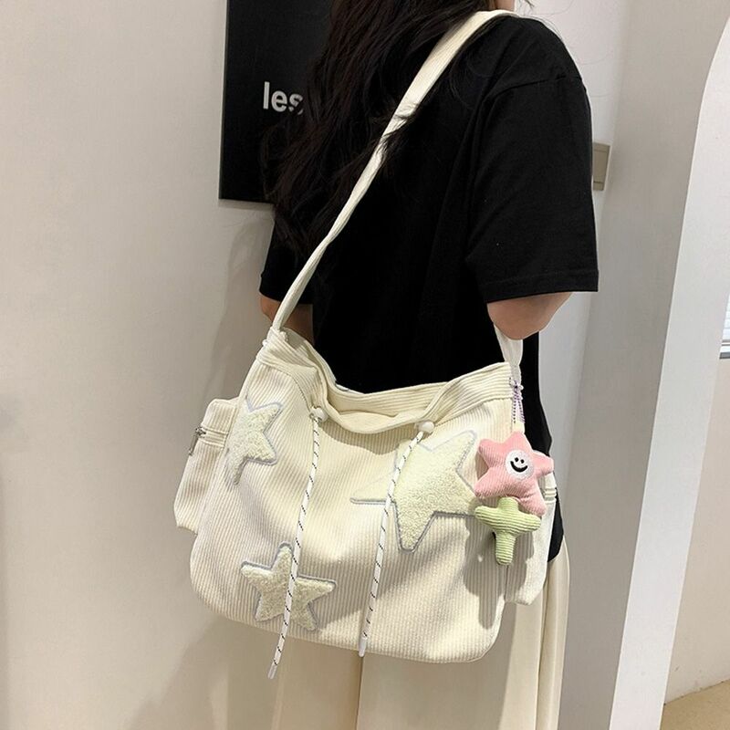 Y2k Style Star Shoulder Bags Ins Handbags Large Capacity Teens Bag Cute Crossbody Bag Portable Casual Storage Bag Purse Wallets