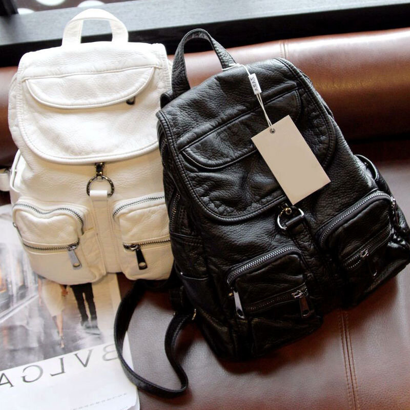 Новинка 2024, вместительный рюкзак из мягкой кожи для поездок и путешествий, стильная Студенческая сумка унисекс для мужчин и женщин,