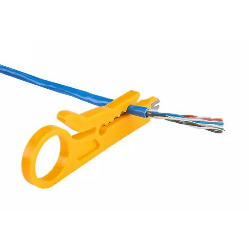 Portátil Multi Function Wire Stripper, UTP STP Data Cable Cutter, Elétrica Stripping Straight Handle, Alicate Rimper, Ferramentas manuais