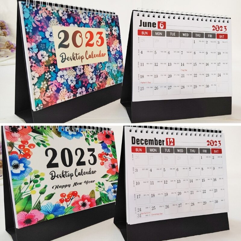 2023 Bureaukalender Double Coiled Calendar Ornament Daily Scheduler Table Planner