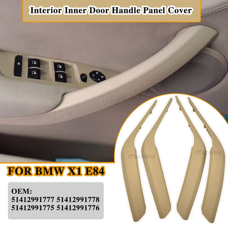 Car Interior Handle Set, Painel de Braço Porta Interior, Puxar Guarnição Tampa para BMW X1, E84, 2010, 2011, 2012, 2013, 2014, 2015, 2016