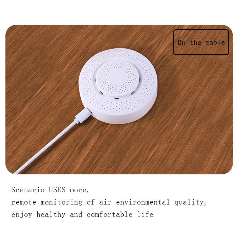 Tuya Zigbee/Wifi Air Kwaliteit Sensor Monitor Smart Air Box Co2 Meter Kooldioxide Formaldehyde Voc Temperatuur Vochtigheid Sensor
