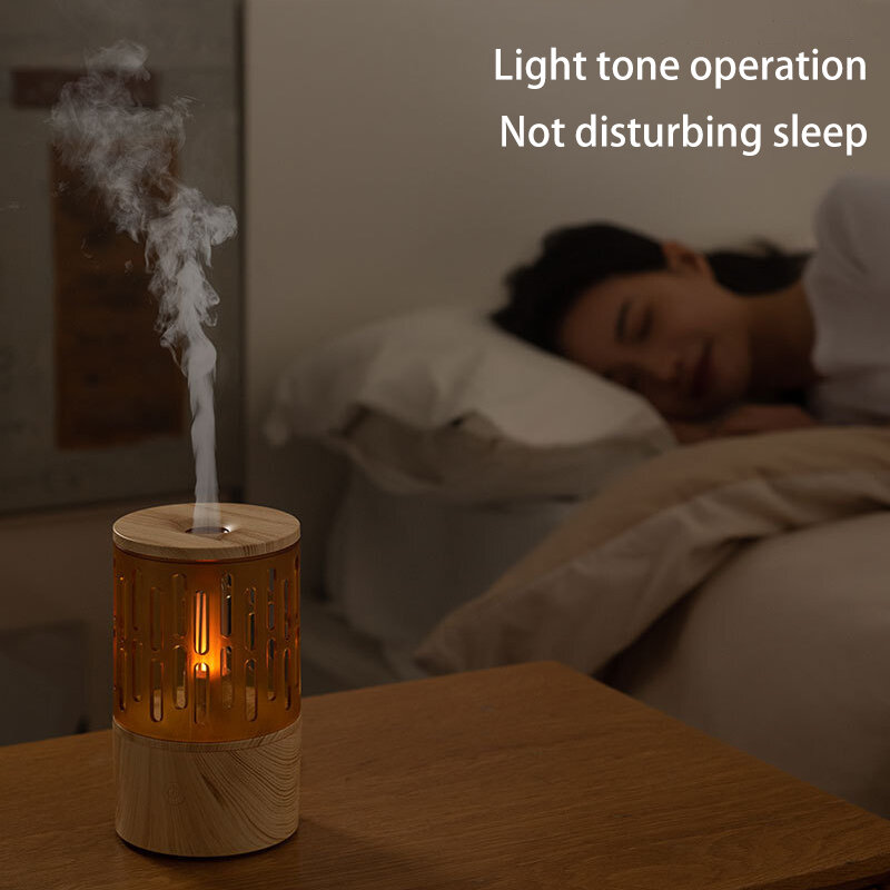 2024 оригинальный Ароматерапевтический аппарат Xiaomi с пламенем, маленький домашний тихий увлажнитель воздуха для спальни при свечах, освещение, ароматерапия