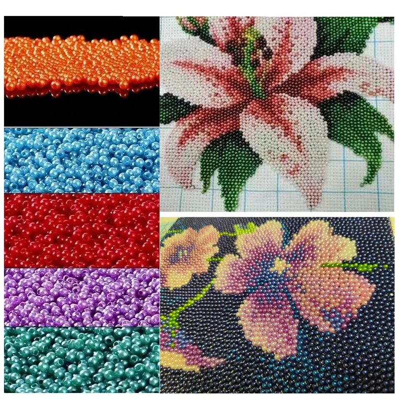 Bead embroidery Hat Home decor bead cross stitch 3mm pearl embroidery icons beads for needlework DIY Fishing line for beads