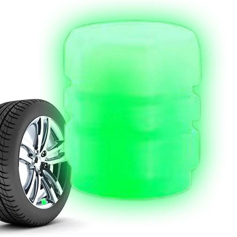 Миниатюрные светящиеся колпачки для шин для автомобиля, мотоцикла, цветная светящаяся крышка, ступица колеса, украшение для стайлинга, аксессуары для автомобильных шин