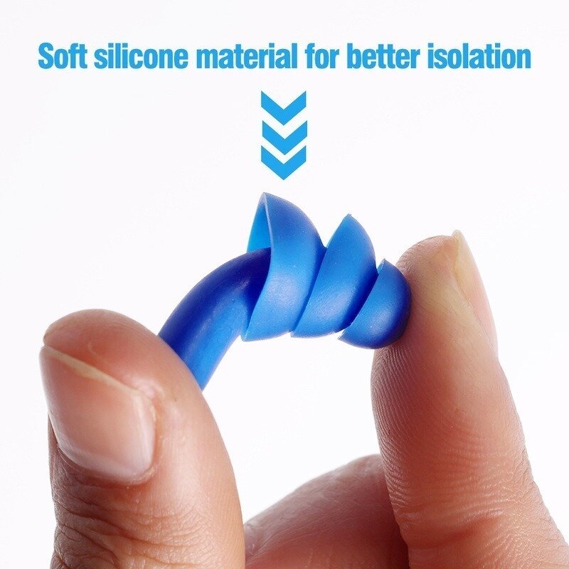 Soft Silicone Earplugs Waterproof Swimming Ear Plugs Reusable Noise Reduction Sleeping Ear Plugs Hearing Protector with Box