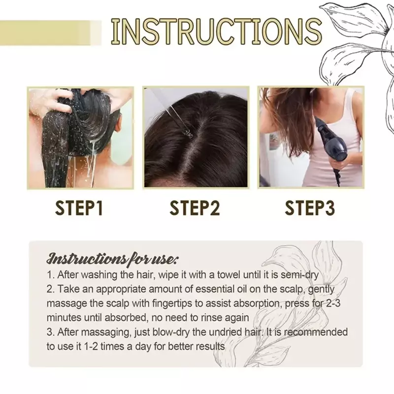 60ml rosmarino denso olio essenziale per capelli Veganic lavanda riparazione capelli danni prevenire la caduta dei capelli capelli lisci nutrire olio per la cura dei capelli