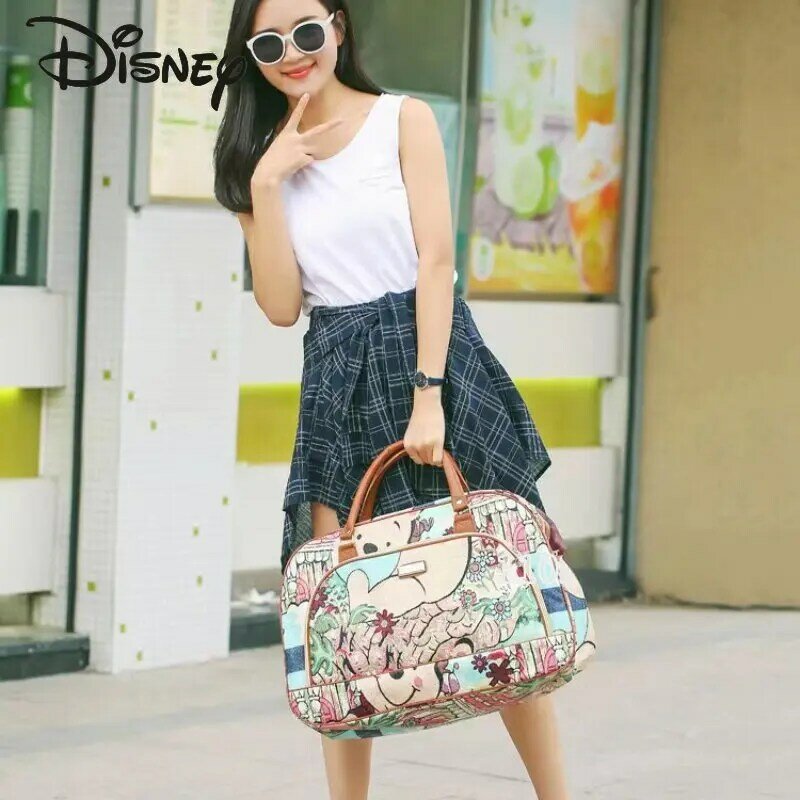 Disney Winnie Bear-bolso de viaje para mujer, bolsa de viaje portátil de marca de lujo, de gran capacidad, de alta calidad, Unisex