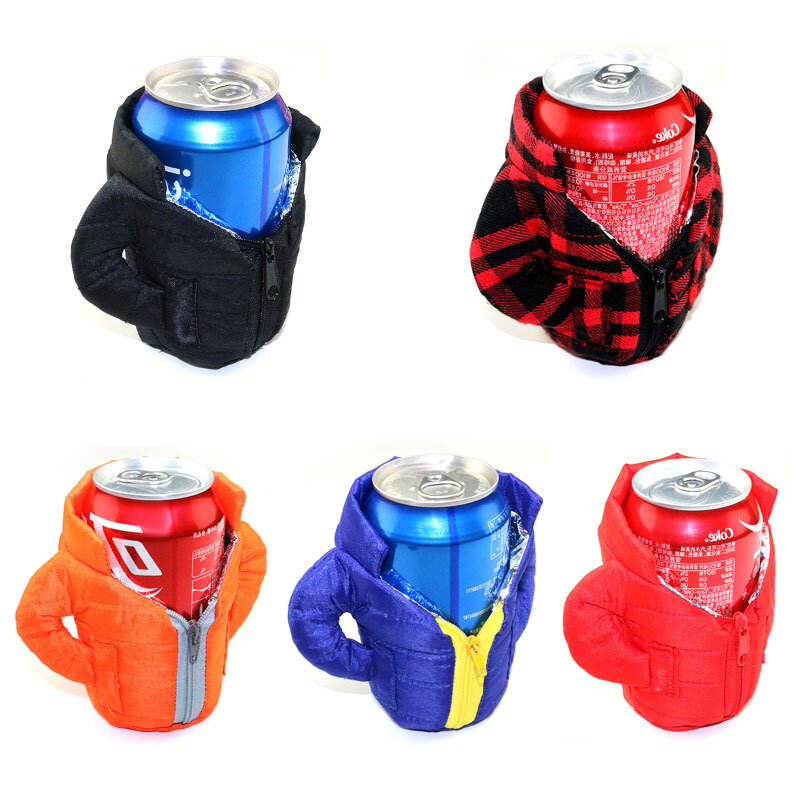 断熱ドリンクカップカバー、クリエイティブウォーターボトルバッグ、ビール冷たい二層ポータブルバッグ