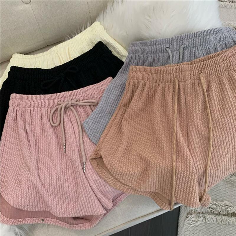Women Relaxed Fit Shorts High Waist Drawstring Women's Summer Sports Shorts Breathable Jogging Mini Shorts for Ladies Quick Dry