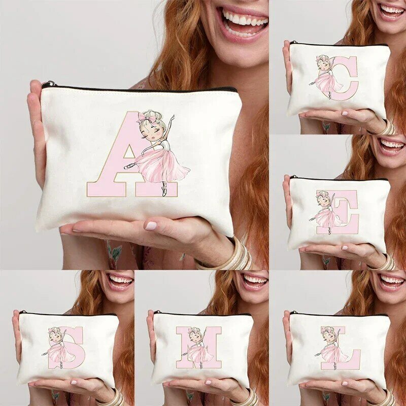 발레 소녀 메이크업 파우치 가방, 귀여운 초기 화장품 가방, 럭셔리 스타일리시 립스틱 클러치, 귀여운 지갑, 정리함 교사용 선물