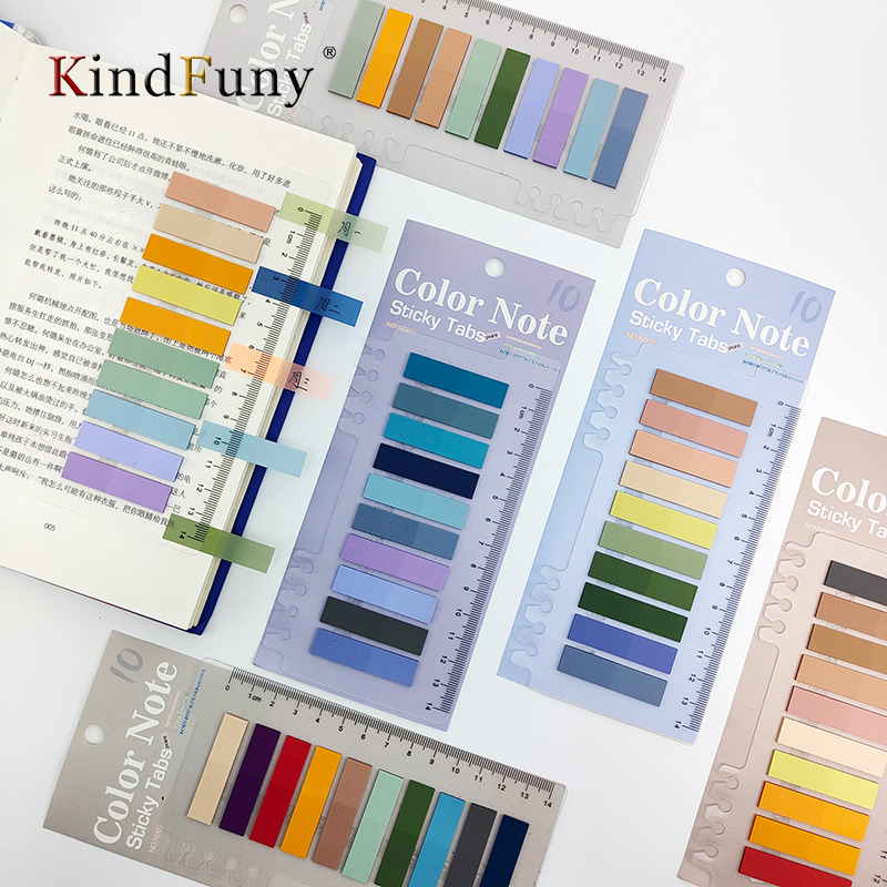 KindFuny 1200pcs Sticky Index Page Markers Colored Book Tabs Sticky Notes Page Flags Index Tabs Annotation Tabs Label Stickers