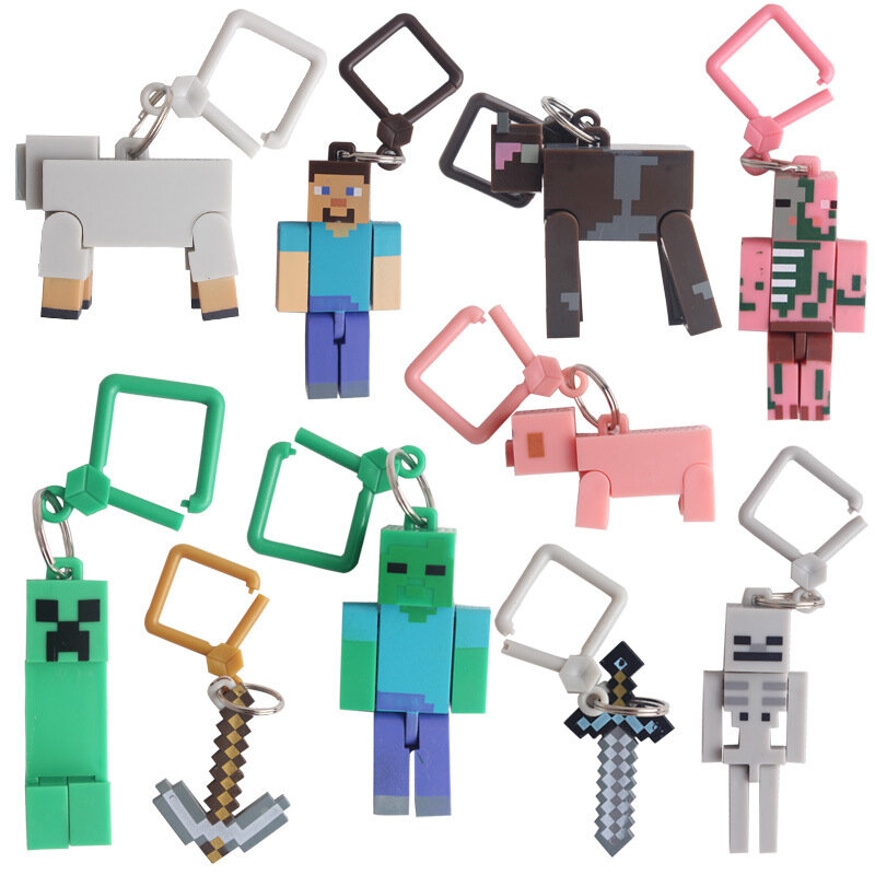 6pcs multi-style assembled building blocks human joint movable robot with weapons boy toys