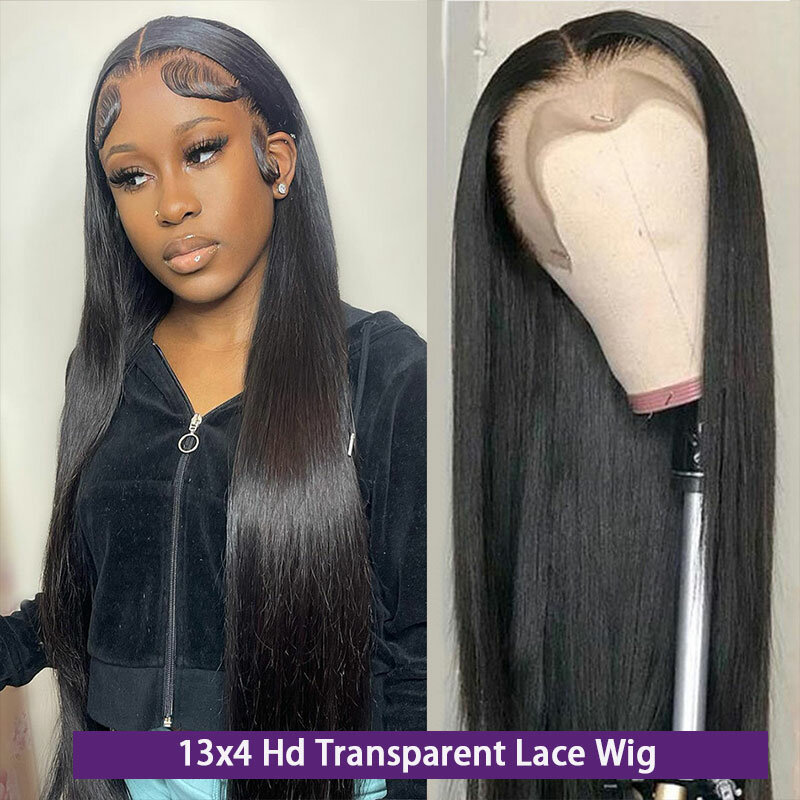 40 Inch Bone Straight Hd Lace Frontal Human Hair Wigs 13x4 13x6 Pre Plucked 4x4 5x5 Lace Remy Brazilian Front Wig 250 Density