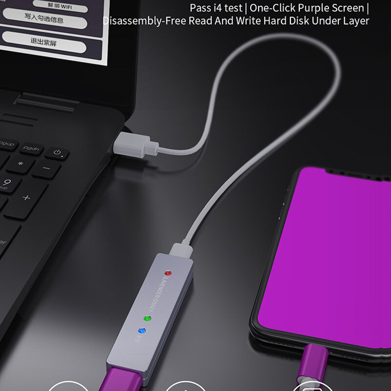 ILAVENDER-OSKEY 원 클릭 DFU 모드, 원 버튼 보라색 화면, 읽기 쓰기 시리얼 하드 디스크, 아이폰 SE 6 X 및 아이패드용