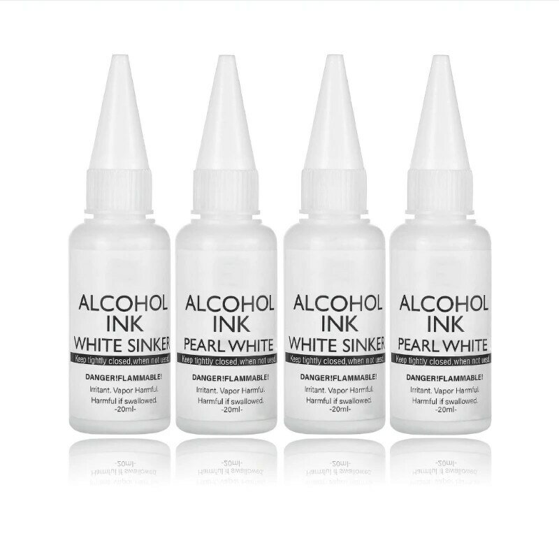 White Alcohol Ink for Resin,Alcohol-Based Resin Ink,White Resin Pigment for Epoxy Resin,Resin Petri,Tumblers,Resin Art