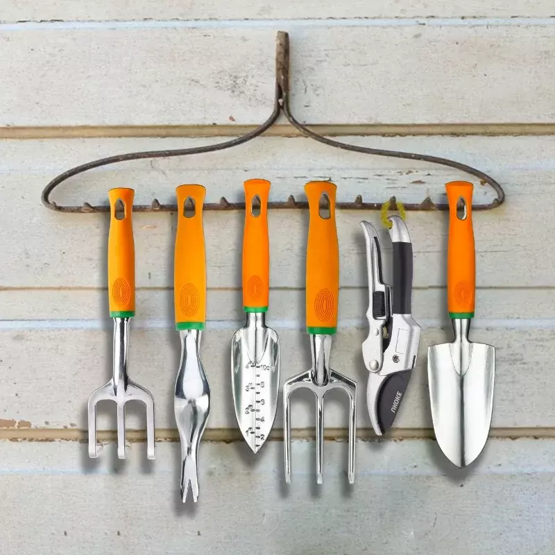 Ukoke 12 Piece Aluminum Garden Tools Set, Gardening Apron with Storage Pocket